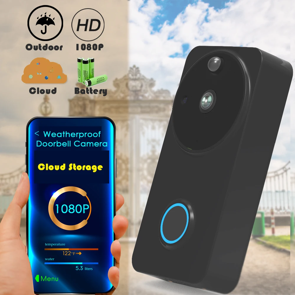 CTVMAN беспроводной видео-телефон двери HD PIR wifi дверной звонок Домофон 720P ip-камера батарея мощность аудио слот для sd-карты наружная безопасность
