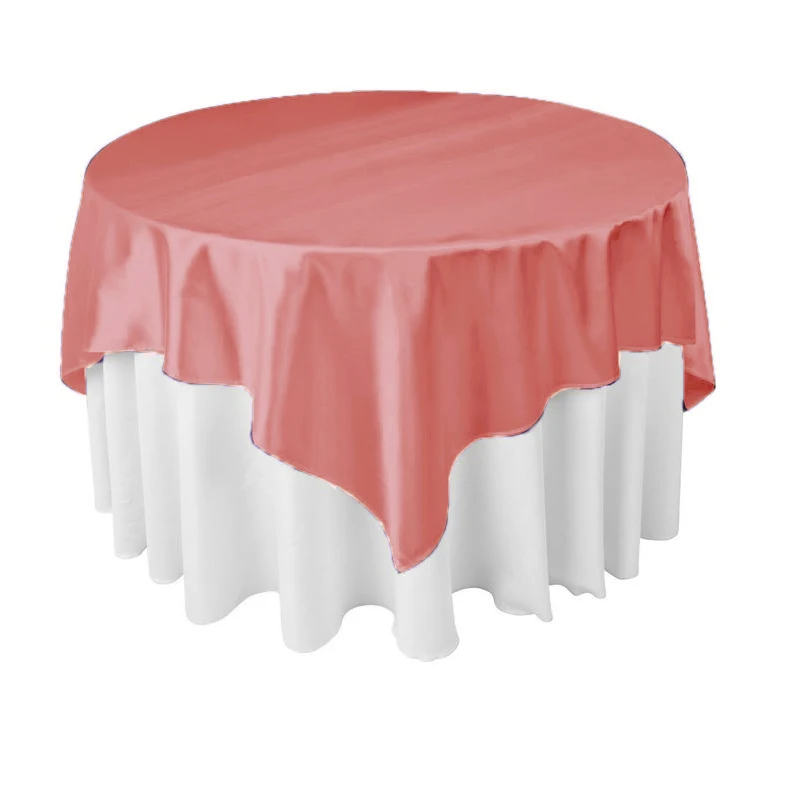 Cheap 20PCS 175CM X 175CM Square Satin Overlay Satin Tablecloth Cover for Wedding Party Restaurant Banquet Decor 1