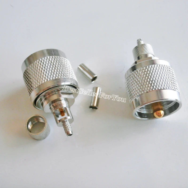 10 шт. PL 259 UHF папа PL259 обжим окна RG174 RG316 LMR100 кабель RF разъем|connector crimp|connector pl259connector male