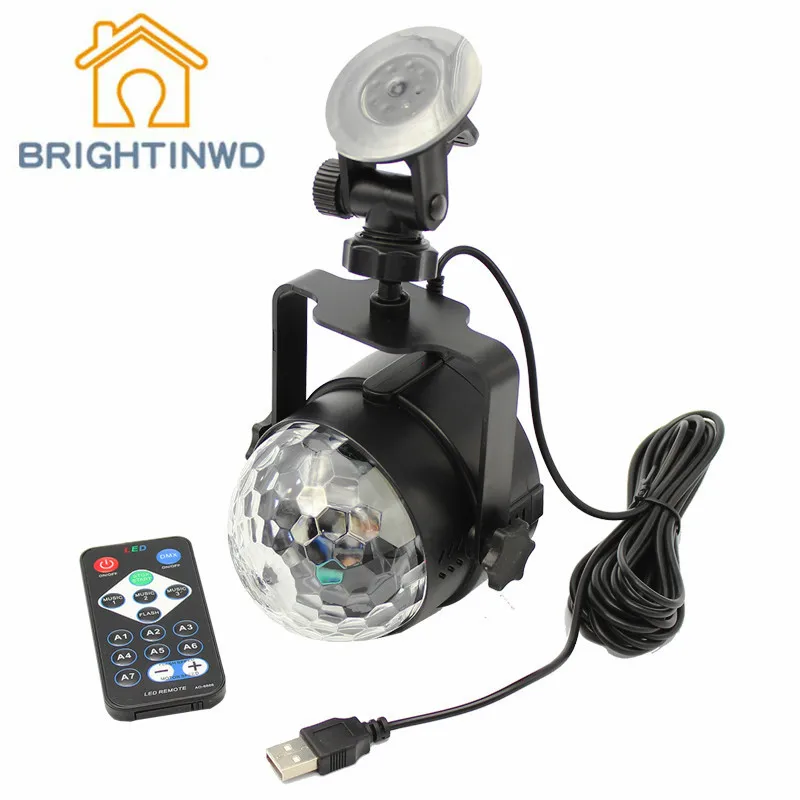 

BRIGHTINWD Disco Light Dmx voice-activated stage lighting bar KTV USB DJ magic crystal ball lights outdoor car KTV flash