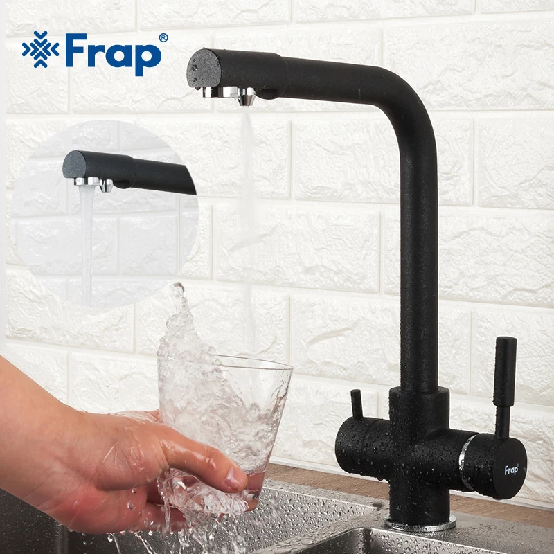 Torneira da Cozinha Torneira da Pia Misturadoras de Água com Água Fria e Quente Frap Bronze Kichen Torneiras Filtrada Misturador Água Tapware 5 Cor