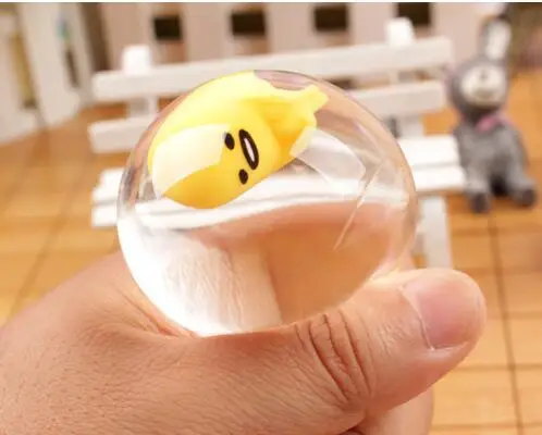 1 шт./компл. 9 видов стилей Милые Новые Gudetama воды в форме яйца Squishies белый прозрачный Squeeze талисман милый ребенок игрушки; лучший подарок - Цвет: clear