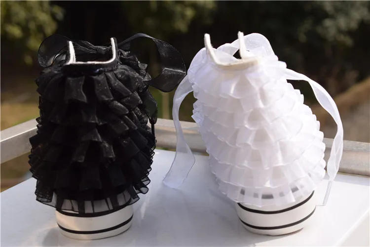 Lace Canvas Shoes Womens High Top Shoes Handmade Solid Color Tenis Feminino Casual Shoes Height Increased Denim Canvas Shoes 