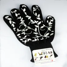 Хлопчатобумажная подкладка арамидное волокно силиконовые полосы печи, Прочные наружные Инструменты термостойкие для барбекью гриль кухонные прихватки для готовки