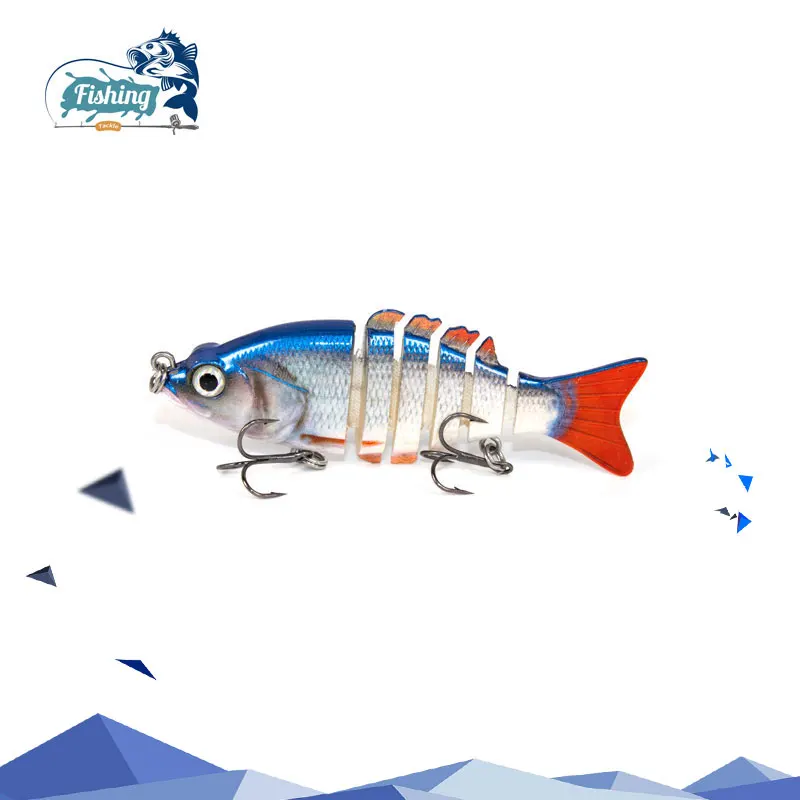 

1 PC Fishing Lure 8.5cm 11g 6 Segment 4 colors Lifelike Fishing Hard Lure Crankbait 2 Hooks Fishing Baits for ocean fishing lure