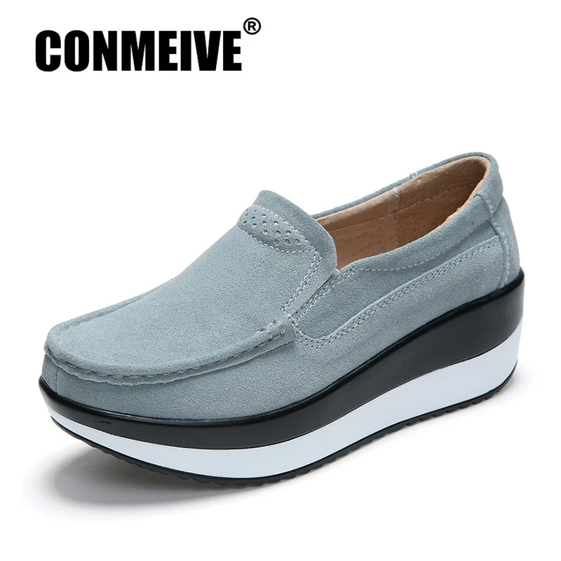 

Breathable Suede Platform Shoes Fashion Casual Light Soft Women Flat Shoes Convenient Slip-On Shallow Women's Loafers Size 35-41