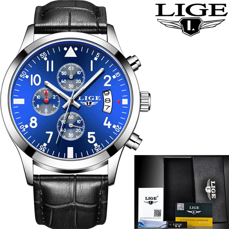 

Reloj Hombre LIGE Men Watches Brand Luxury Military Sport Wristwatch Quartz Watch Multi-function Clock Man Relogio Masculino