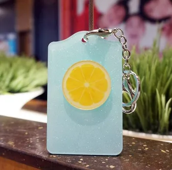 

Cute bus card sets of acrylic key chain entrance card