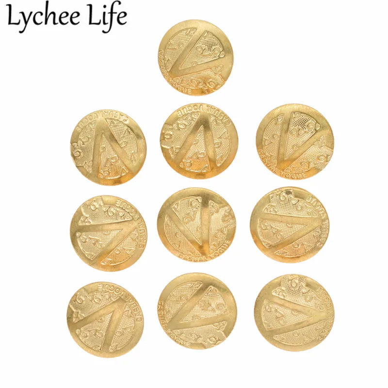 Lychee Life 10 шт. хвостовик английский стиль кнопки металлические круглые формы DIY