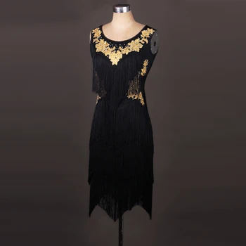 Latin Dresses For Women Custom Made Black Latin Tassel Dancing Costume Adult Samba Rumba Chacha Latin Competition Dance Dress latin dance costume sexy senior ice silk short sleeves latin dance dress for women latin dancing dresses 3kinds of colors