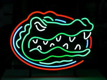 

NEON SIGN board For FLORIDA GATORS Baseball Budweiser Football GLASS Tube BEER BAR PUB Club Shop Light Signage 17*14"