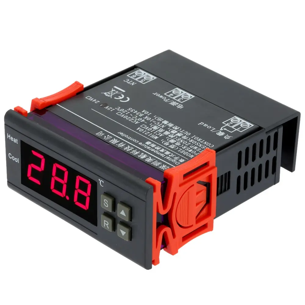 

10A 12V Digital Thermometer Temperature Controller Thermoregulator mini Thermostat Thermocouple -40 to120 degrees with sensor