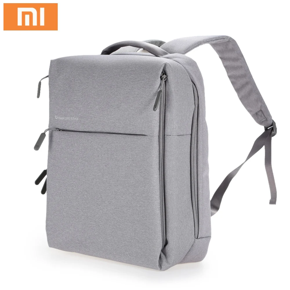 Xiaomi 14 дюймов 20L городской стиль полиэстер рюкзак для отдыха спортивная сумка Водонепроницаемый Путешествия Спорт Туризм Повседневный стиль - Цвет: Light Gray