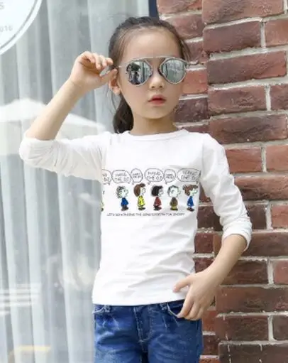 

2019 autumn children's clothes girls t-shirts cartoon long sleeve cotton baby girl pullovers t-shirt for girls kids tshirts top