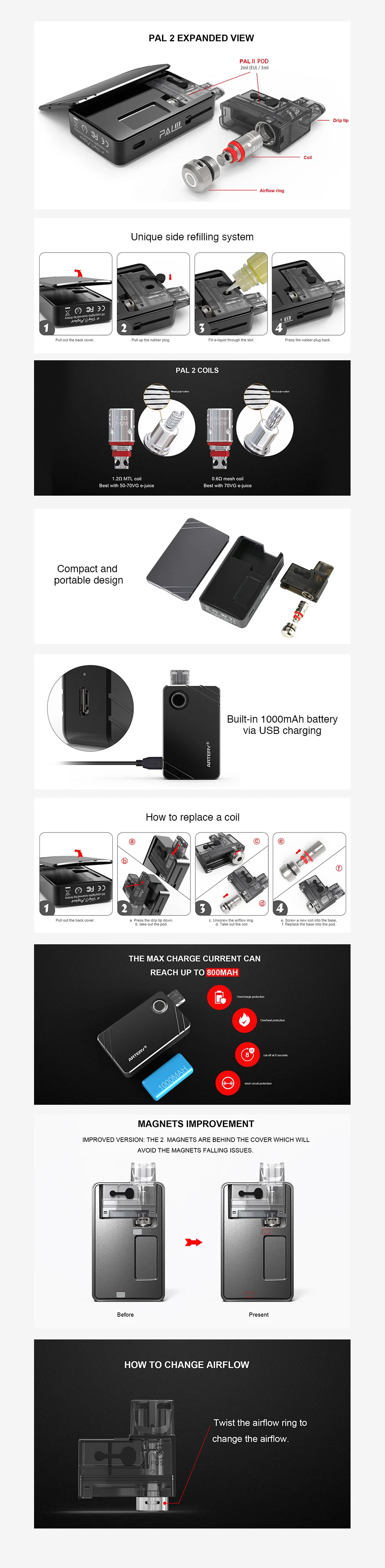 Artery PAL II Pod Starter Kit 1000mAh