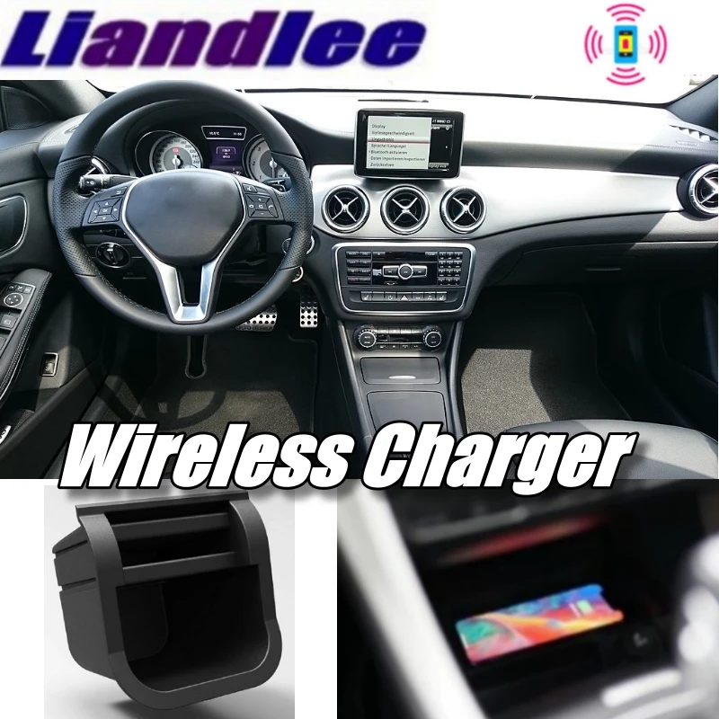 

Wireless Car Phone Charger Armrest Storage Compartment Fast qi Charging For Mercedes Benz CLA MB C117 2013~2019