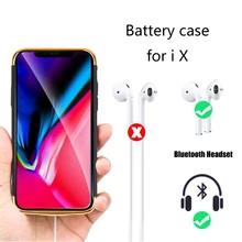 Двойное время использования! 3в1 ультра-тонкий корпус для i X 10 чехол для батареи s перезаряжаемый внешний портативный внешний аккумулятор зарядное устройство чехол