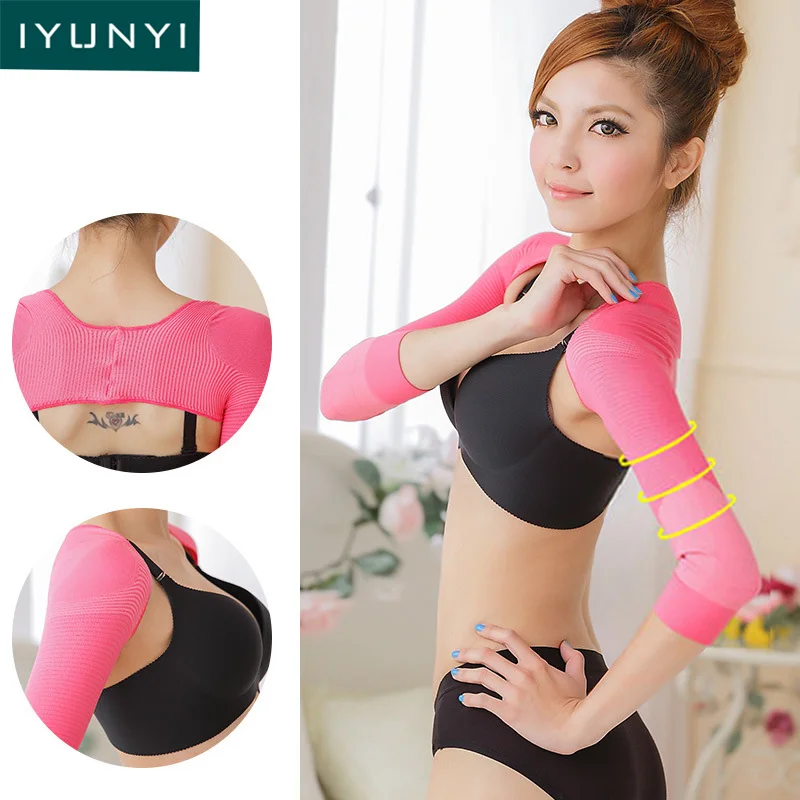 

IYUNYI Women Slimming Arm Shapers Underwear Correct Back Posture Prevent Humpback Women Long Sleeve Shapewear Bodyshapers Arm