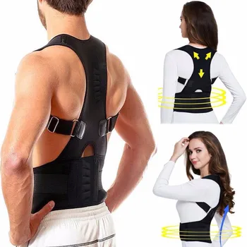 Male Female Adjustable Magnetic Posture Corrector Corset Back Brace Back Belt Lumbar Support Straight Corrector