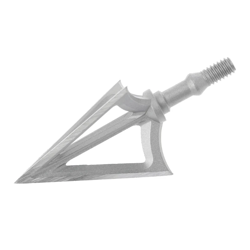 

Silver Broadheads Outdoor Arrowhead Crossbow Tips Hunting Arrow Head