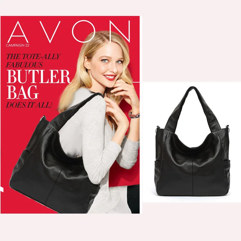 Zency Fashion Women Shoulder Bag 100% Genuine Leather Elegant Lady Messenger High Quality Shopping