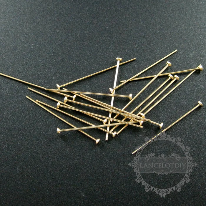 

22gauge 0.64x25.4mm gold filled high quality color not tarnished headpin DIY beading jewelry supplies findings 1515010
