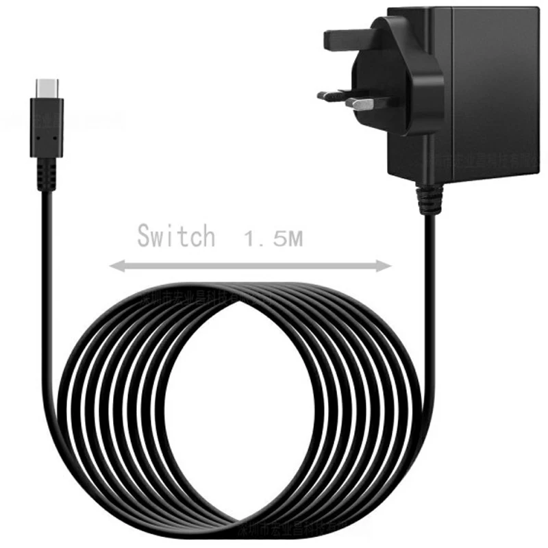 UK Plug home wall AC DC Adapter Adaptor Power supply Charger Charging Cable mircro USB 5V 2.4A for N-Switch for N S
