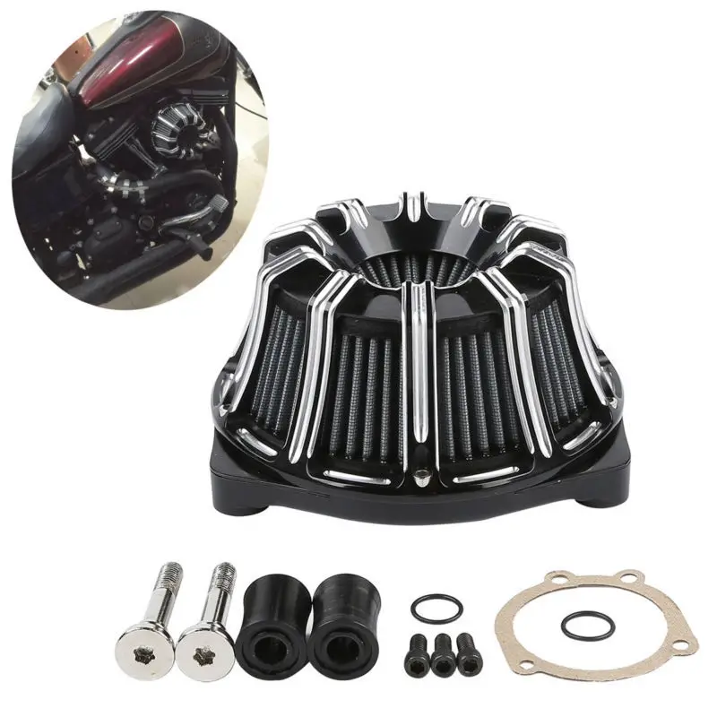 

Motorcycle 10-Gauge Air Filter Cleaner For Harley Touring FLTR FLHT Electra Street Glide Softail Slim Dyna Low Rider FXDF