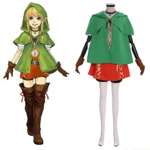 Игра Легенда о Зельде Hyrule Warriors All-Stars Linkle женский косплей-костюм взрослый костюм на Хэллоуин ссылка Наряд полный комплект