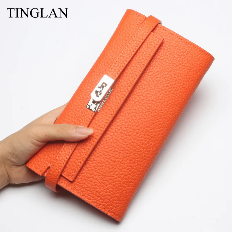 Luxury Brand Women Wallets and Purses Genuine Leather Famous Brand