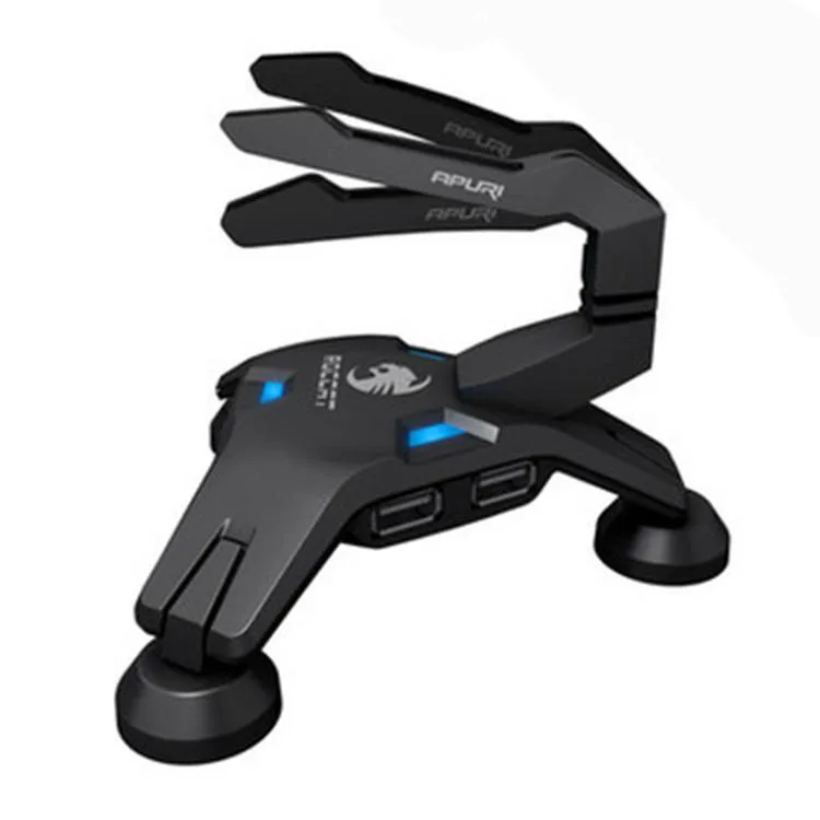 

[HFSECURITY] Roccat Active 4 USB 2.0 Connectors Mouse Clip Play Games USB Hub Mouse Cord Holder Gaming Mouse Cord Clip