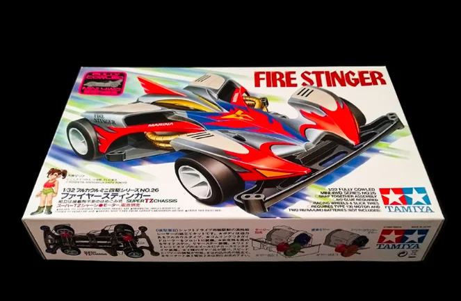 Tamiya 19426 1/32 Fully Cowled Mini 4WD Kit Super TZ Chassis Fire Stinger