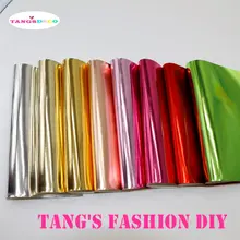 16PCS–20X22CM DIY METALL FARBE pu-glanzleder set kunstleder/DIY stoff KANN FARBE WÄHLEN