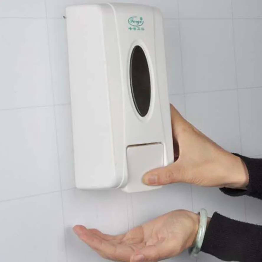 

600ml Capacity Liquid Soap Dispenser Lotion Dispenser Wall Mounted Soap Holder Big Press Button