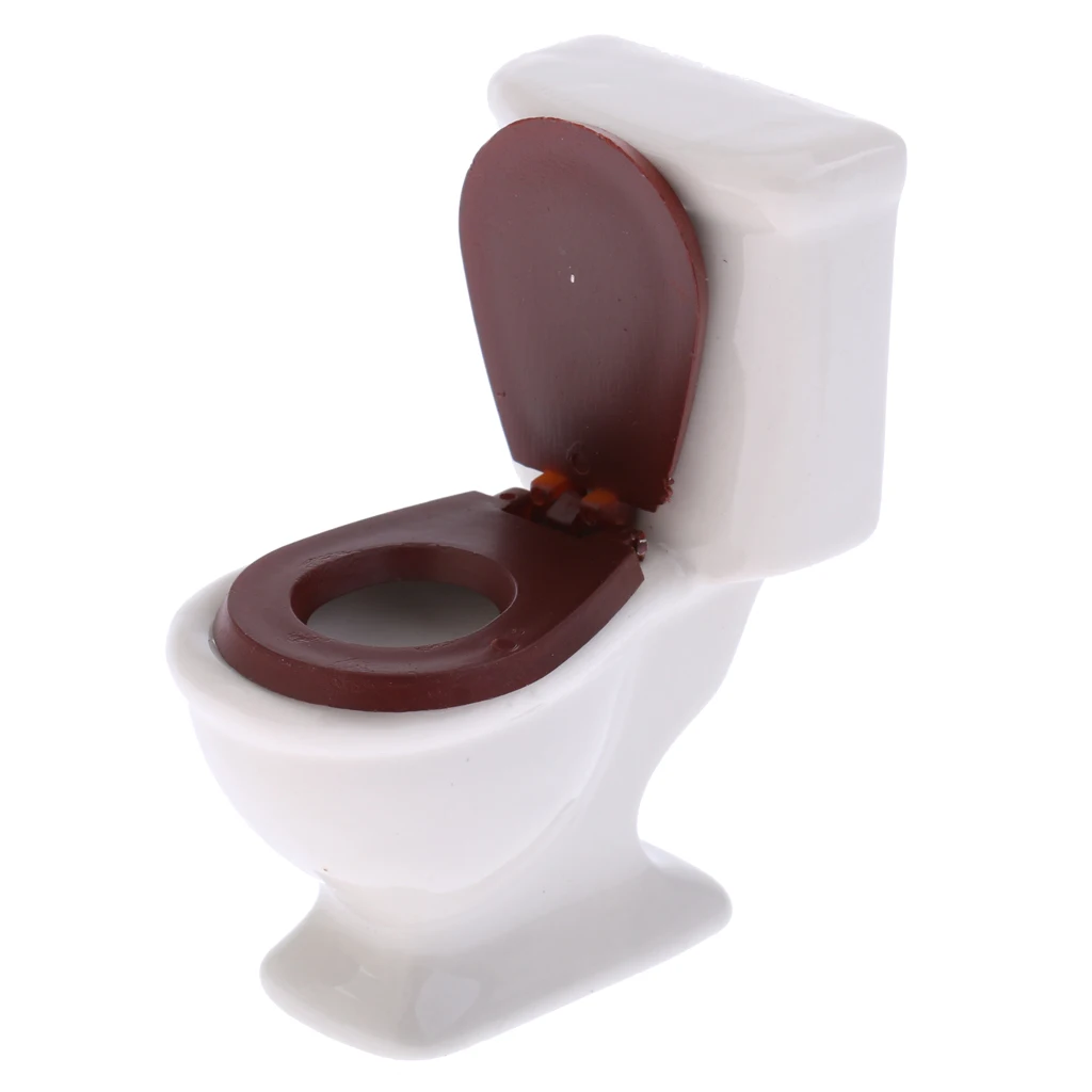 1/12 Dollhouse Miniature Furniture Bathroom Toilet Kit Ceramic Closestool Bathtub Sink Container Set 13 Pieces