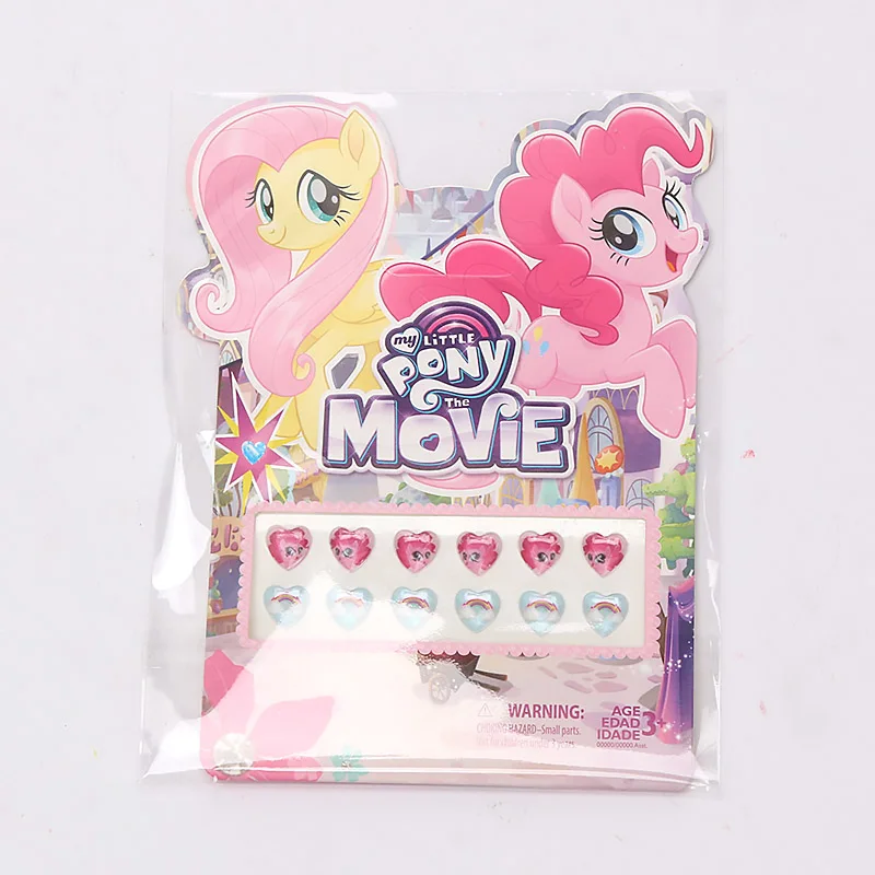 Набор из 10 шт. игрушки My Little Pony ПВХ Стикеры с изображением пони 3D Twilight Sparkle Pinkie Pie Rainbow Dash детские наклейки для ногтей для девочек