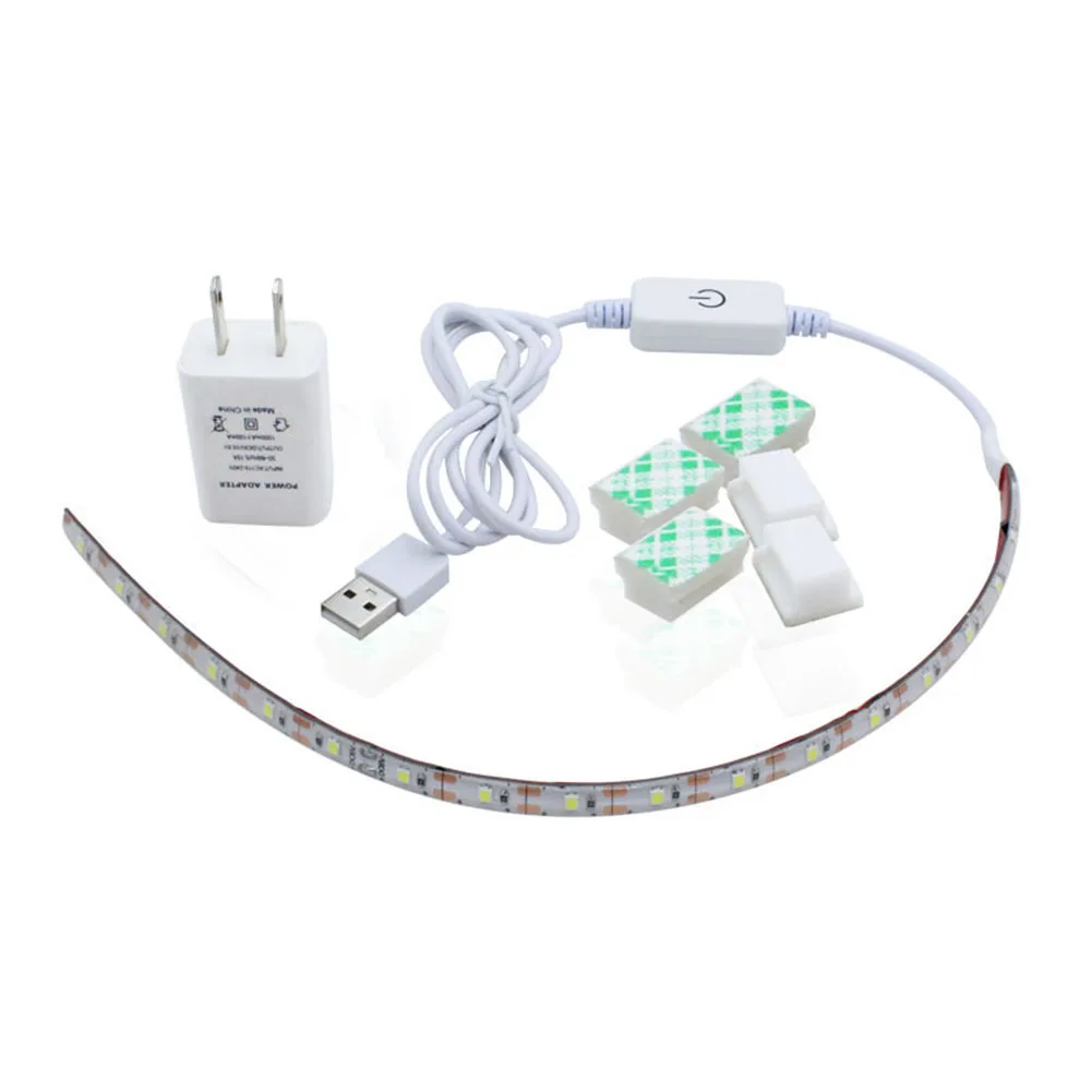 Прямая поставка 2 м USB швейная машина светодиодный светильник полоса гибкий швейный светильник s US/EU/UK штекер с клейкими зажимами