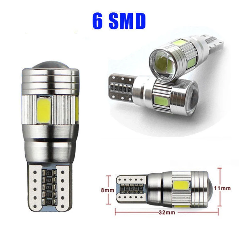 Супер яркие белые лампы SPEVERT T10 5630 6/10 SMD 501 W5W 6 светодиодный 10 Белый Ледяной Синий