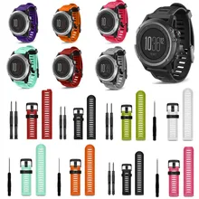 

Replacement Silicone Watchbands Strap for Garmin Fenix 3 / Fenix 3 HR GPS Watch With Tools Smart Wristband Bracelet