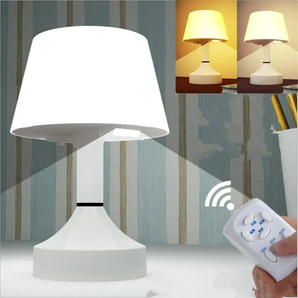 

HobbyLane LED USB Rechargeable 3 Colors Dimmable Table Lamp with Remote Control Bedroom Desk Bedside Lamp Ambient Light