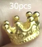 Кавайная Королевская корона для украшения своими руками, милые королевские короны, аксессуары для рукоделия - Цвет: 30pcs normal GD