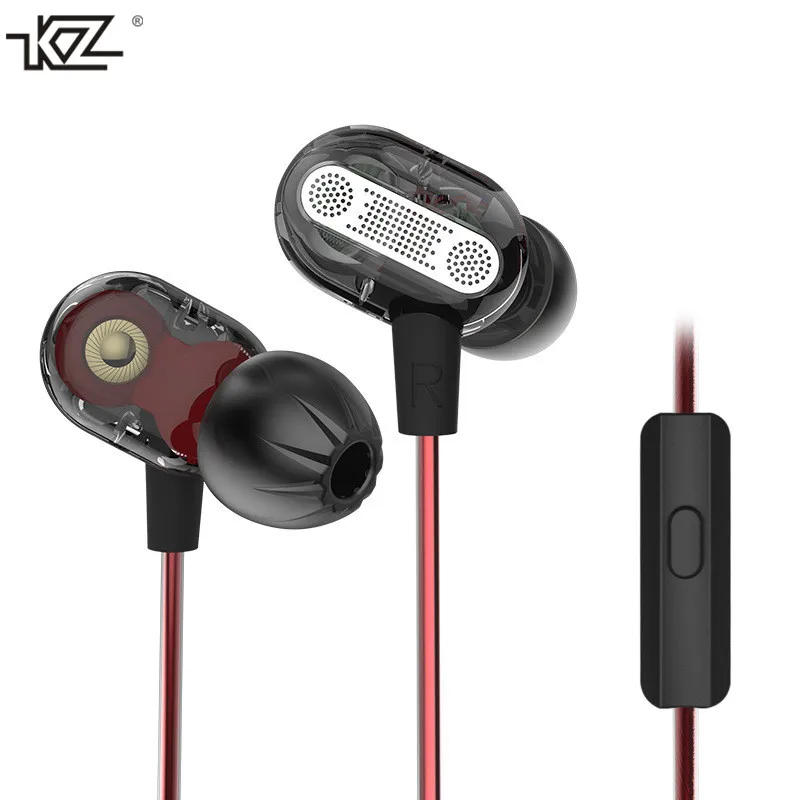 

KZ ZSE Dual Driver Unit Sports In-ear Earphone with Mic/no Mic 3.5mm HIFI Earphones Audio Monitor Earphone 2018 New Arrival