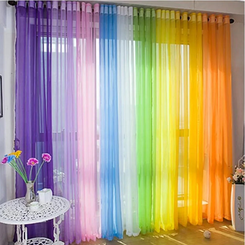 

Free shipping voile sheer curtain panel window treatments