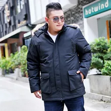 Зимнее толстое меховое пальто Мужская качественная подводка Съемная пуховая теплая куртка мужская верхняя одежда размера плюс XL-8XL9XL10XL11XL12XL13XL