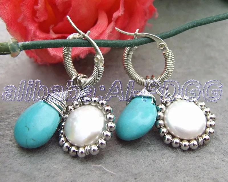 

Great! Coin Pearl Earring-925 Silver Leve Back