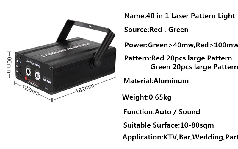 Efeito de Iluminação do Estágio Estágio do Laser do Partido Partido de Dança 40 em 1 Padrão Verde Laser Vermelho Lanterna dj do Laser do 11 High Quality laser flashlight