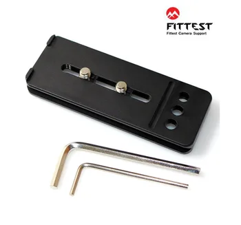 

FITTEST DPL-100 100mm Multi Purpose Rail Quick Release Plate Lens Plate for Canon Nikon Tamron Sigma Pentax Lens Holder Tripode