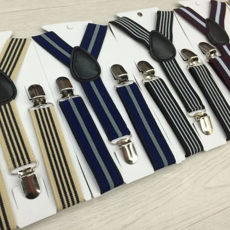 

Stripes Baby Boys Children Clip-on Suspender Y-Back Children Elastic Baby Kids Suspenders S01