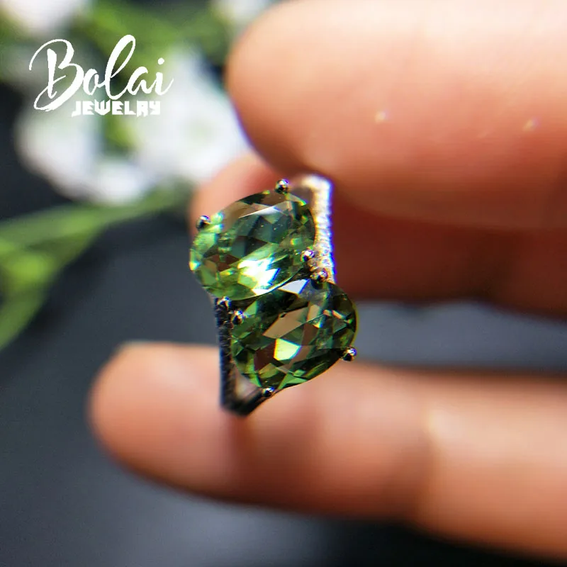 Bolaijewelry, изменение цвета, создан зултанит, женские кольца, серебро 925 пробы, хорошее ювелирное изделие для девочек, лучший подарок