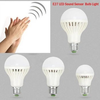 

3W 5W 7W 12W 220V Smart Lamp Passway Sound/Voice Sensor LED Bulb PIR Motion Induction Light For Door Stair lighting